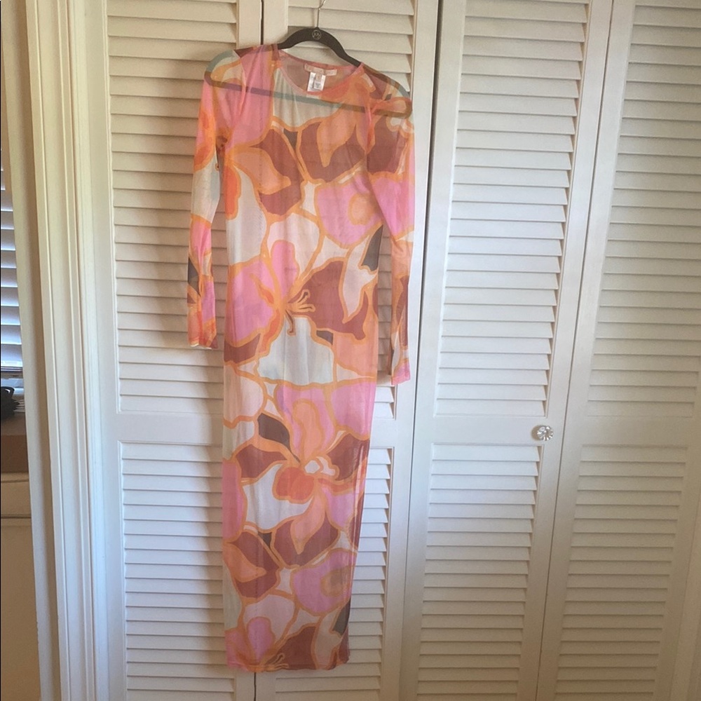 Hutch Pink and Orange Floral Swim Coverup